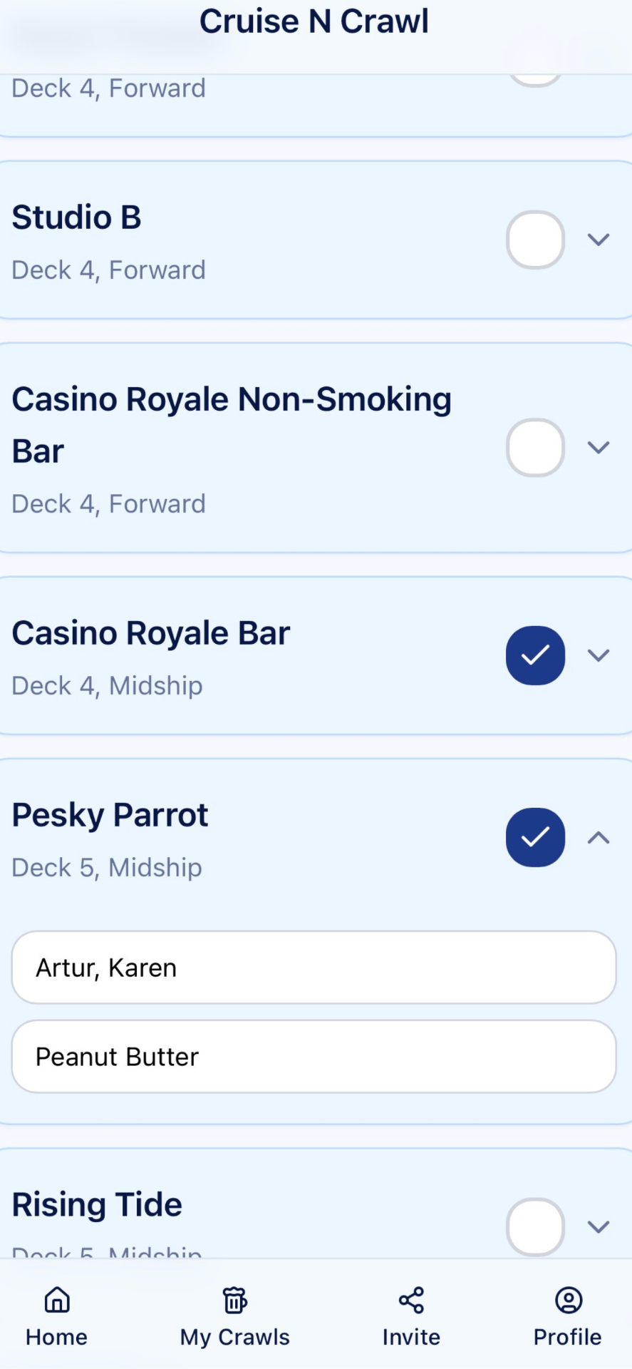 Pub list